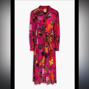 FARM Rio Pink Jungle Print Long Sleeve Dress